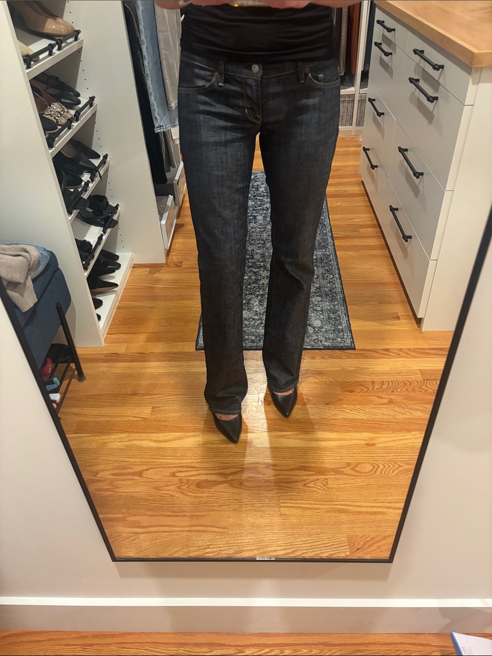 Citizens of Humanity Women's Low Rise Dark Wash Boot Cut Jeans